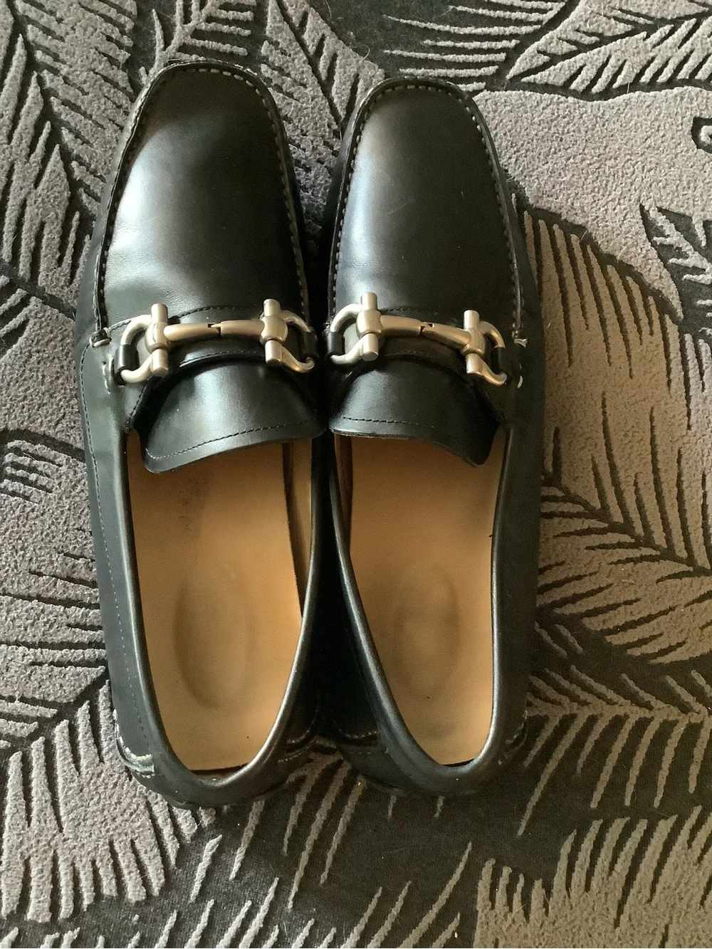 Salvatore Ferragamo Black Leather Bit Loafers